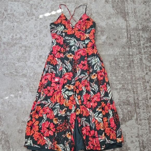 Leith Floral Green Maxi Dress Size Small - Picture 1 of 9